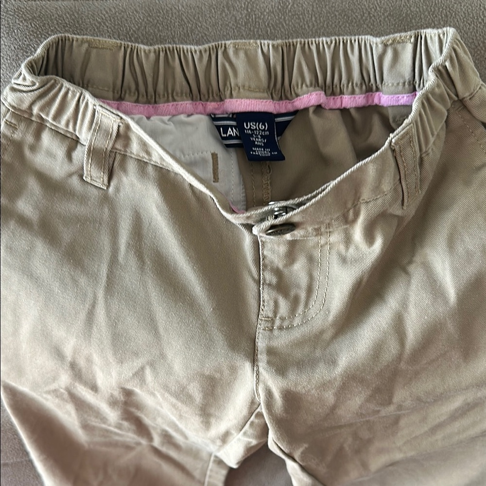 Lands' End Beige Casual Trousers